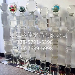 酒店水晶楼梯柱-罗氏水晶工艺品-酒店水晶楼梯柱批发厂家