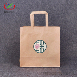 合肥批发定制宽扁提手牛皮纸手提袋礼品包装袋子定做logo缩略图