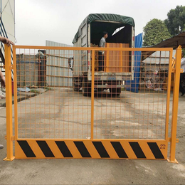 建筑施工工地基坑护栏现货黄黑网片式临边防护网标准化防护栏