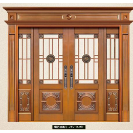 中式仿铜门定做安装、延安中式仿铜门、中亚不锈钢