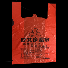 红色购物塑料袋水果手提塑料袋