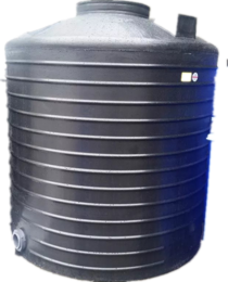 防腐蚀防晒室外储罐 5000升塑料水箱 5吨水塔 黑色避光桶