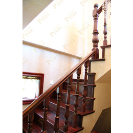 品家楼梯美式风格实木楼梯中式楼梯红橡木楼梯踏板实木楼梯立柱缩略图