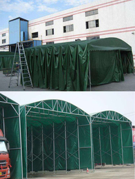 南京大型工厂雨篷伸缩轮式推拉雨棚电动雨棚厂家