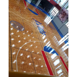 龙骨篮球木地板厂家_龙骨篮球木地板_洛可风情运动地板(多图)