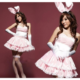 成都糖酒会兔女郎装粉色红色兔子装表演服租赁