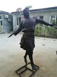 步行街人物铜雕塑定做-湖南步行街人物铜雕塑-博轩雕塑