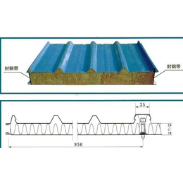 复合岩棉彩钢板|岩棉彩钢板|绿地钢构(查看)