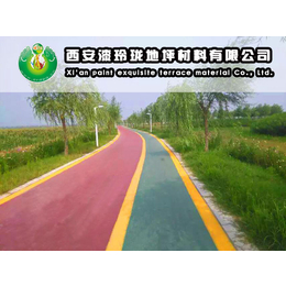 漆玲珑地坪漆(图)、陕西彩色防滑路面、彩色防滑路面