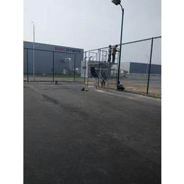 生产封闭式球场防护网栏 笼式球场护栏网 铁丝加图层护栏网
