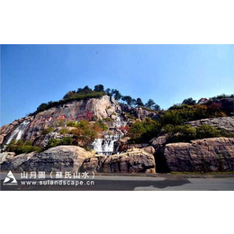 摩崖石刻工程佛像雕塑 假山瀑布 GRC假山