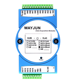 0-10mA转Modbus TCP网络数据采集模块16路