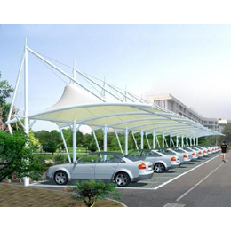 大型停车场遮阳棚阳光板雨棚安装-膜结构车棚报价