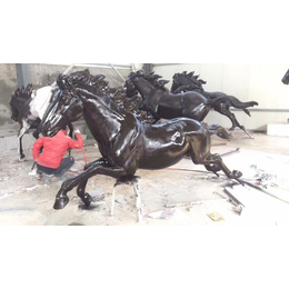 玻璃钢飞奔的马雕塑玻璃钢动物雕塑