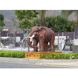 重庆喷水铜大象报价-旭升铜雕