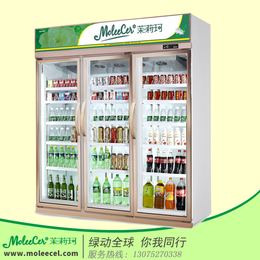 冰柜品牌哪个好香槟色三门豪华冷藏展示柜惠州冷柜价格