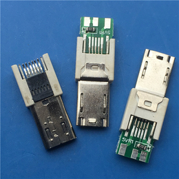 MICRO USB 11P夹板公头 三星加长焊线焊板式插头