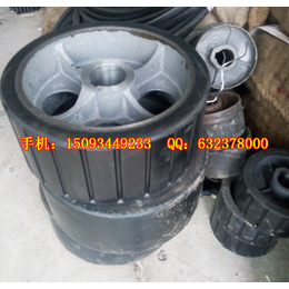 厂家*JZM350摩擦搅拌机传动胶轮直径300mm橡胶托轮