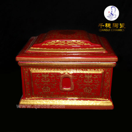 陶瓷方形骨灰盒有什么用途 寺庙殡仪馆批发定制骨灰盒方形
