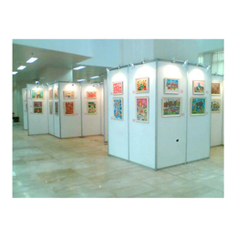 厂家加工定制带滑轮八棱柱展板 可移动滑轮书画展板 展会展板