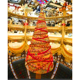 金色圣诞树装饰(图)-超大圣诞树装饰-圣诞树装饰
