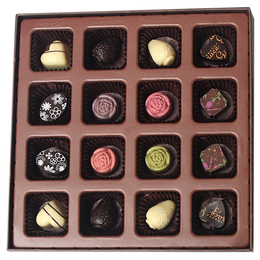 巧克力礼盒16颗装恩乐诗礼品纯可可脂巧克力