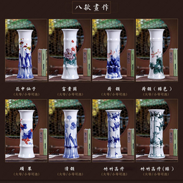 手绘竹节礼品陶瓷花瓶定制厂家缩略图