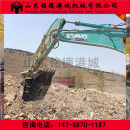 河南郑州移动挖机*碎斗厂家粉碎石子青石河卵石产量大
