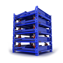 金属周转箱仓储网格箱可折叠流转箱周转铁框钢箱物料箱