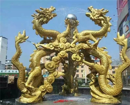 天水铜龙-铜雕厂家-定制大型铜龙雕塑
