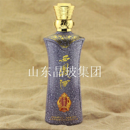 小玻璃酒瓶250ml_山东晶玻_盐城玻璃酒瓶