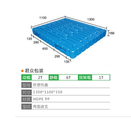 临沂吹塑托盘型号-君众包装(在线咨询)-临沂吹塑托盘