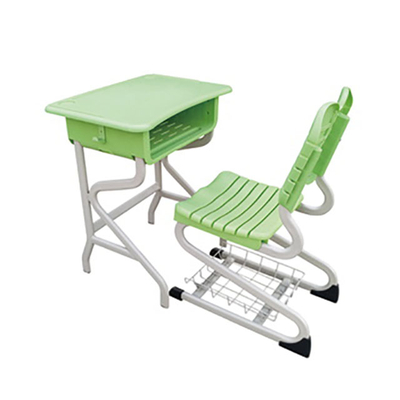 单柱单层S型塑料课桌椅