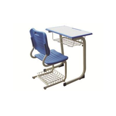 中小学单人C型单层固定课桌椅