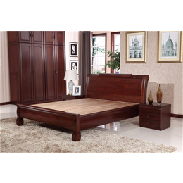 出售中式卧室实木床木言木语实木双人床大床缩略图