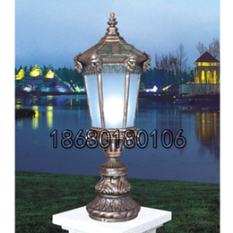 北欧风仿铜特色灯翻砂铝造型定制柱头灯别墅公园矮柱灯样板园区灯