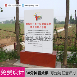 河南博艺供应各类型一事一议美丽乡建设标志牌扶贫开发标识牌