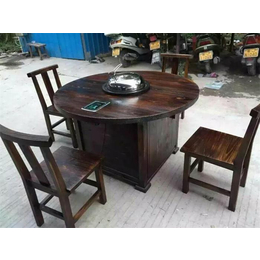 定制火锅桌椅-碳化家具价格-台州火锅桌椅