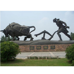 黄铜牛雕塑-恒保发铜雕工艺品厂(在线咨询)-黄铜大水牛雕塑