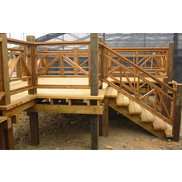 木栏杆安装-陕西中福木业(在线咨询)-咸阳木栏杆
