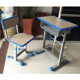 学生单人课桌椅升降课桌椅可调节课桌凳钢木课桌椅厂家批发价格