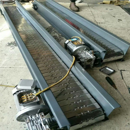 金属板链线传送带规格-成都板式传送带-不锈钢板冲孔输送机