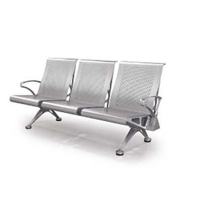 三人铝合金冷轧钢板连排椅
