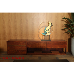 烟台阅梨新中式家具-莱阳红木橱柜-烟台红木色橱柜效果图片