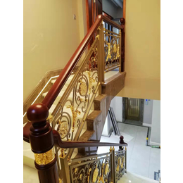内蒙古星级酒店铝艺镂空雕刻楼梯护栏厂家定制