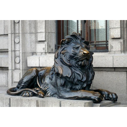 怡轩阁铜雕塑-本溪门口铸铜狮子