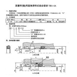 活塞杆轴用直角滑环式组合密封TB1-IA