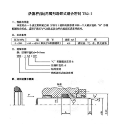 活塞杆轴用脚形滑环式组合密封TB2-I 密封