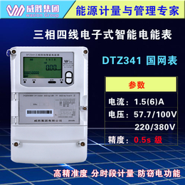 威胜DTZ341国网表三相四线智能家用电表分时计量485电表