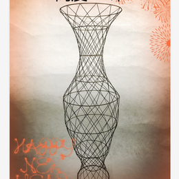 紫薇花瓶绿植盆景造型花瓶骨架制作城市公园绿化工程缩略图